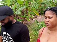 crossing the river to pound that big black cock into ebony babe's ass