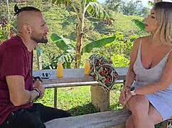 Fucking kourtney love in forest hides monster cock surprise