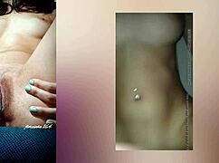 cute skinny tattooed babe masturbates pussy with vibrator in amateur vid