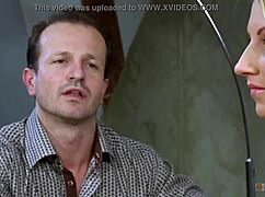 whoa, watch this petite blonde lick every drop of cum off after wild cowgirl riding and spooning sex!