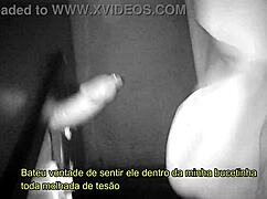 Glory Hole Wife Begs to Enter and Get Fucked in Booth