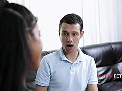 Petite ebony bound by huge black cock spitting goes wrong eye rolling