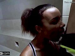 in the steamy sauna, teen mom raven redmond gets oiled up for a pov happy ending massage with big tits bounce