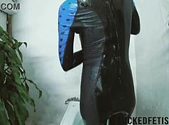 imagine this skinny asian fuck doll grinding spandex underwater in the pool