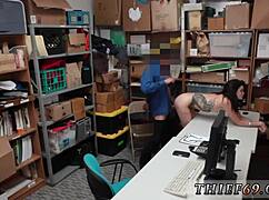 Italian Prison Officer Strips Petite Teen for Hardcore Office Pound!