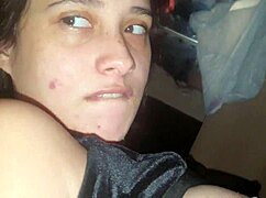 hot blowjob then double cocks stretch her tight little pussy wide