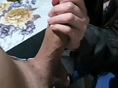 hot blowjob then double cocks stretch her tight little pussy wide