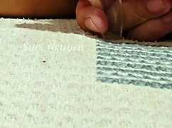 Peering inside vietnamese babe's tight wet pussy during steamy gyno exam