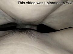 Tight virgin shaved pussy stretched by huge long cock creampie