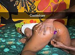 can her tight asshole handle this massive anal plug stretch?