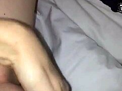 Wife spreads legs fingering shaved wet pussy to explosive orgasm