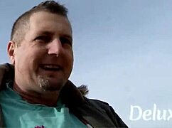 Bitch Fingers Ass Then Sucks and Rides Cock on Beach