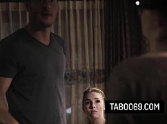 busty secretary milf lena paul bends for boss husband's hardcore ass pounding