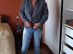 Hidden Cam Catches Stepmom's Big Tits Pussy Masturbation Flashing Jeans Panties Voyeur