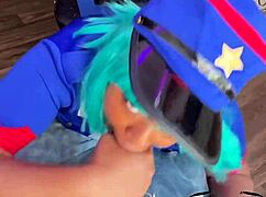 Officer jenny squirts wildly after pov blowjob trades your ticket for pussy