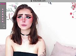 lizzyhoney's petite teen tits tease on webcam