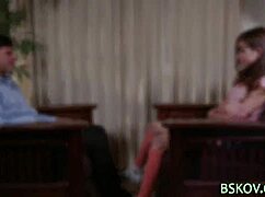 Teen Redhead Pornstar Bent Over Doggystyle Railed Hardcore