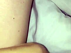 Wife spreads legs fingering shaved wet pussy to explosive orgasm