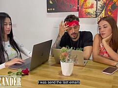 wife catches me pounding her sister doggystyle on the desk