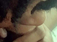 jill wettmout slurps sloppy on huge black monster cock up close