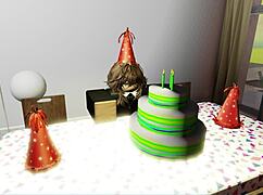 a birthday surprise with big cock pounding huge tits and ass cum everywhere