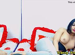 Slender Shemale Dayamhotts Bareback Fucks Bent Over Outdoors!