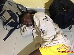 in our tiny apartment hubby catches me riding bro's fat cock wet