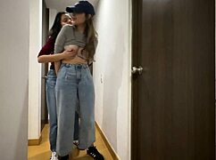 Colombian Lesbians Scissor and Lick Pussy in Fetish Tribbing Frenzy