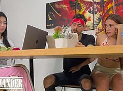 wife catches me pounding her sister doggystyle on the desk