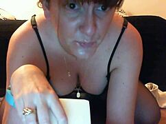 Nicoletta foams mouth with soap fetish close-up in private redhead solo play