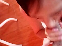 Candyboom kneels sucking cock while moaning fan names