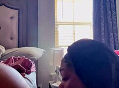 curvy ebony gives black men sloppy bonnet blowjobs cum facials