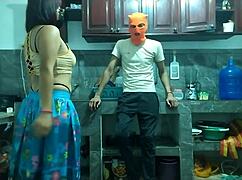 uhh from flaccid to this big erect penis... 25yo guy jerks off in kitchen waitin for best friend