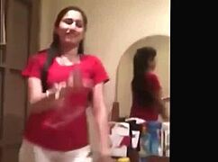 Sexy indian babe shakes ass in private dance party with hot friends