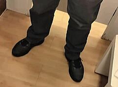 quick handjob wank in shopping toilet