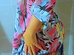 WATCH THIS STUNNING BRAZILIAN BABE SOAK BLACK THONG IN SHOWER FUN?