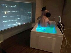 Cute santa's pale tits sucked baby style then hotel bath doggy raw fuck!