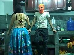 uhh from flaccid to this big erect penis... 25yo guy jerks off in kitchen waitin for best friend