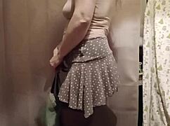 Humiliated milf slave strips teasingly before clothes get ripped off