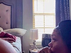 curvy ebony gives black men sloppy bonnet blowjobs cum facials