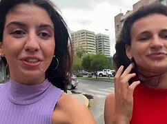 cute neighbors deepthroat huge cock outdoors then cumwalk with facial