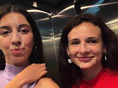 cute neighbors deepthroat huge cock outdoors then cumwalk with facial