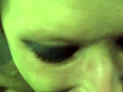 Vilja gags on cock in sloppy pov with choking spit and deepthroat submission