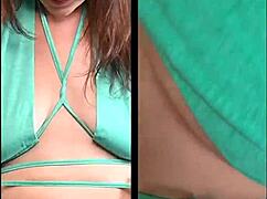 testing this green outfit mixup turned into a fun confusing strip tease