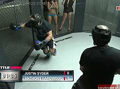 think this chubby brunette slut's big tits can handle a fighter's hardcore fuck?