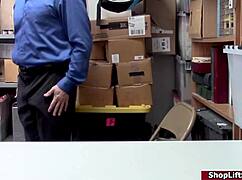 Teen Shoplifter Gags on Cop Cock Hard!