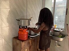 imagine her pussy squirting everywhere while i doggy her in the kitchen...