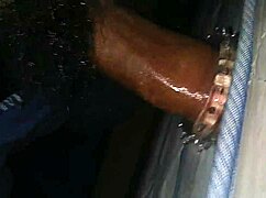 Watch me cum hard stroking my rubber cock toy