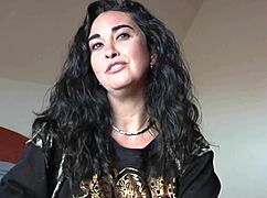 Mature milf turns street lady into bedroom slut for big cock blowjob creampie