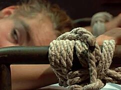 What happens when bound blonde takes monster cock anal creampie?